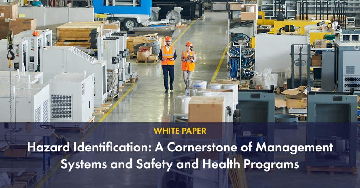 White Paper - Hazard Identification: A Cornerstone Of Management Systems And Safety And Health Programs