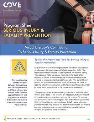 Serious Injury and Fatality Prevention Program Sheet
